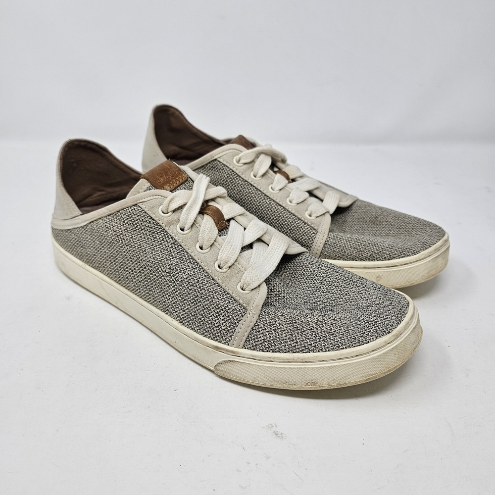 OLUKAI Pehuea Li Shoes Womens 11 Gray Tapa Mesh Oxfords Sneaker - Picture 4 of 13